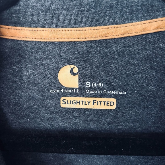 Carhartt Force Women’s Small Quarter Zip Long Sleeve Athletic Top Gray - Picture 2 of 5